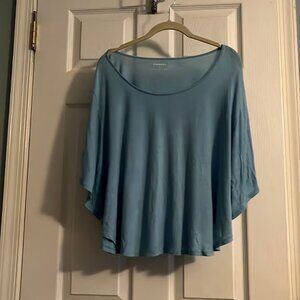 Exprsss Drape Crop Blue Tee